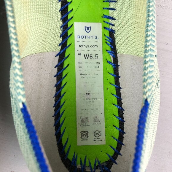 Rothy's Women's Size 6.5 The Point Mint Green Pointed Toe Slip On Ballet Flats - Picture 13 of 13